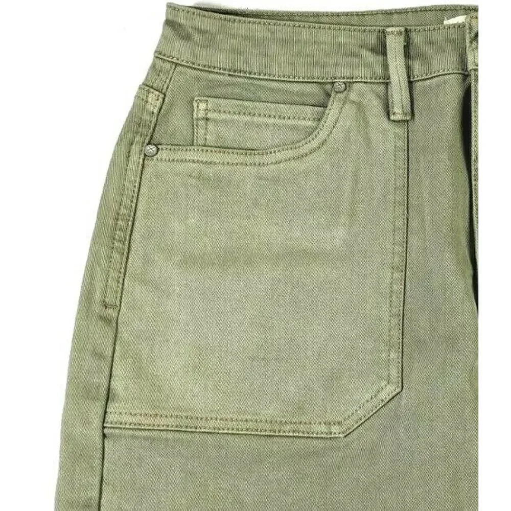 Anthropologie Unpublished Green‎ Denim Jean Mini Skirt Size 30 Pockets